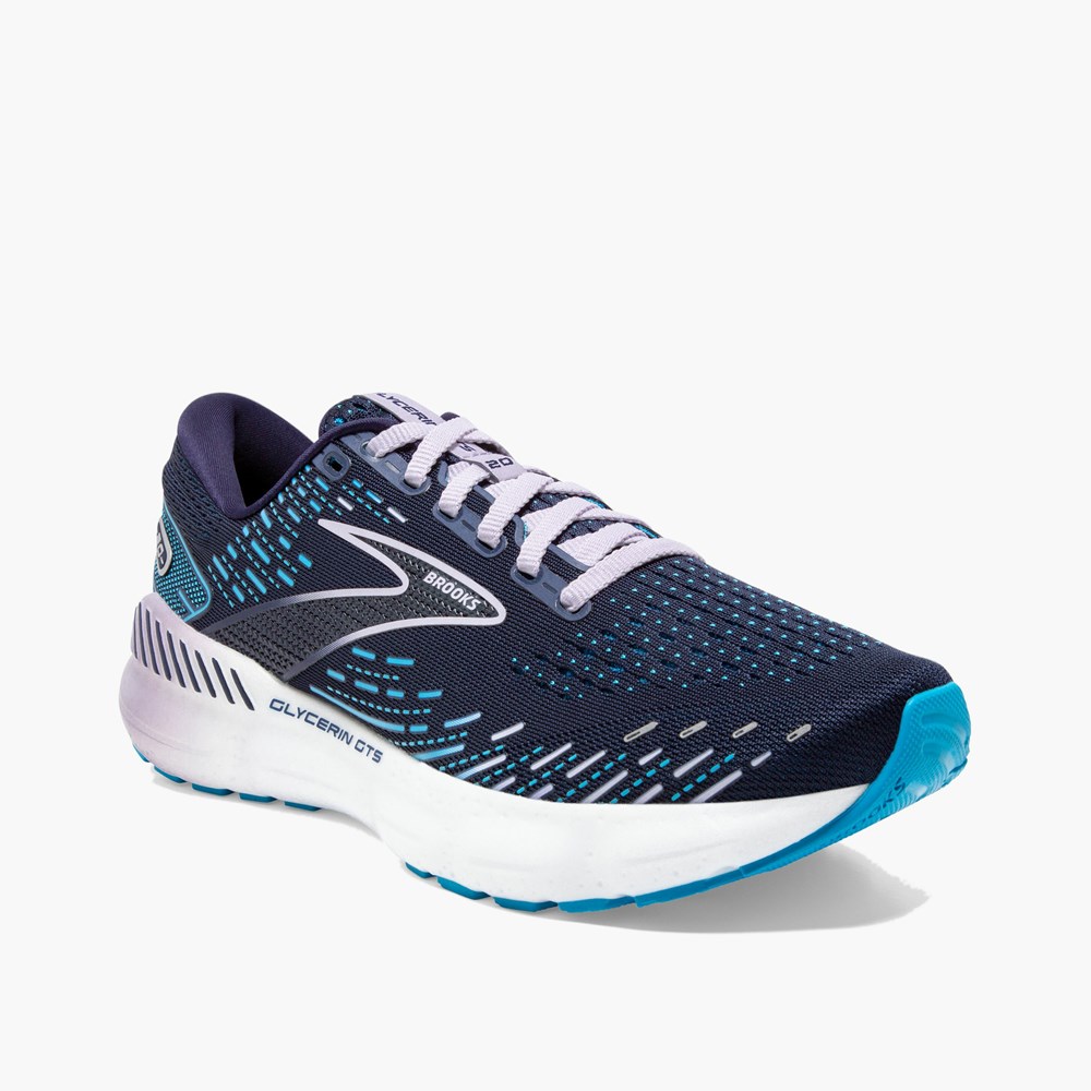 Chaussures Running Route Brooks Glycerin GTS 20 Noir Femme | NSQ-5937804